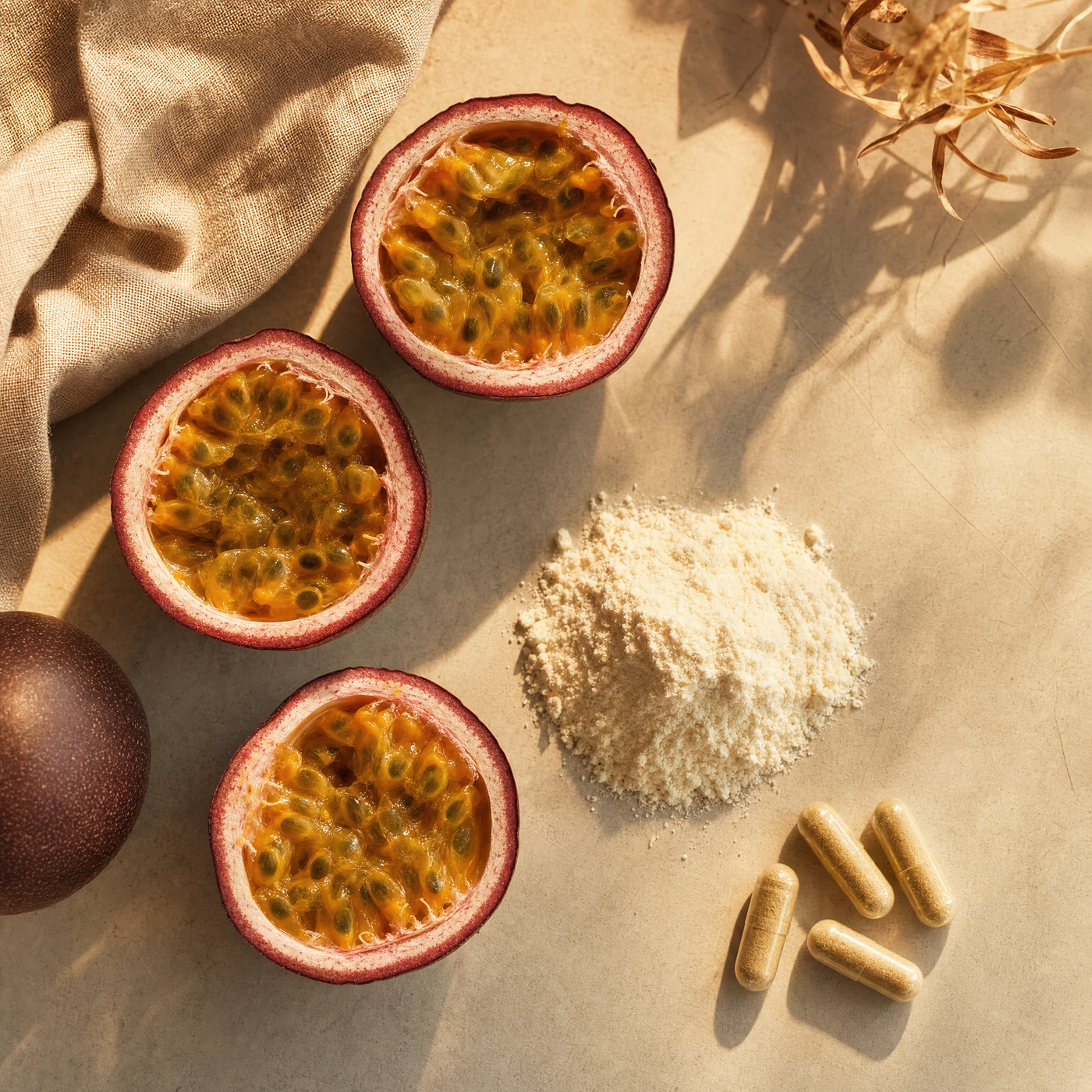 Passion fruit, collagen and biotin ingredients