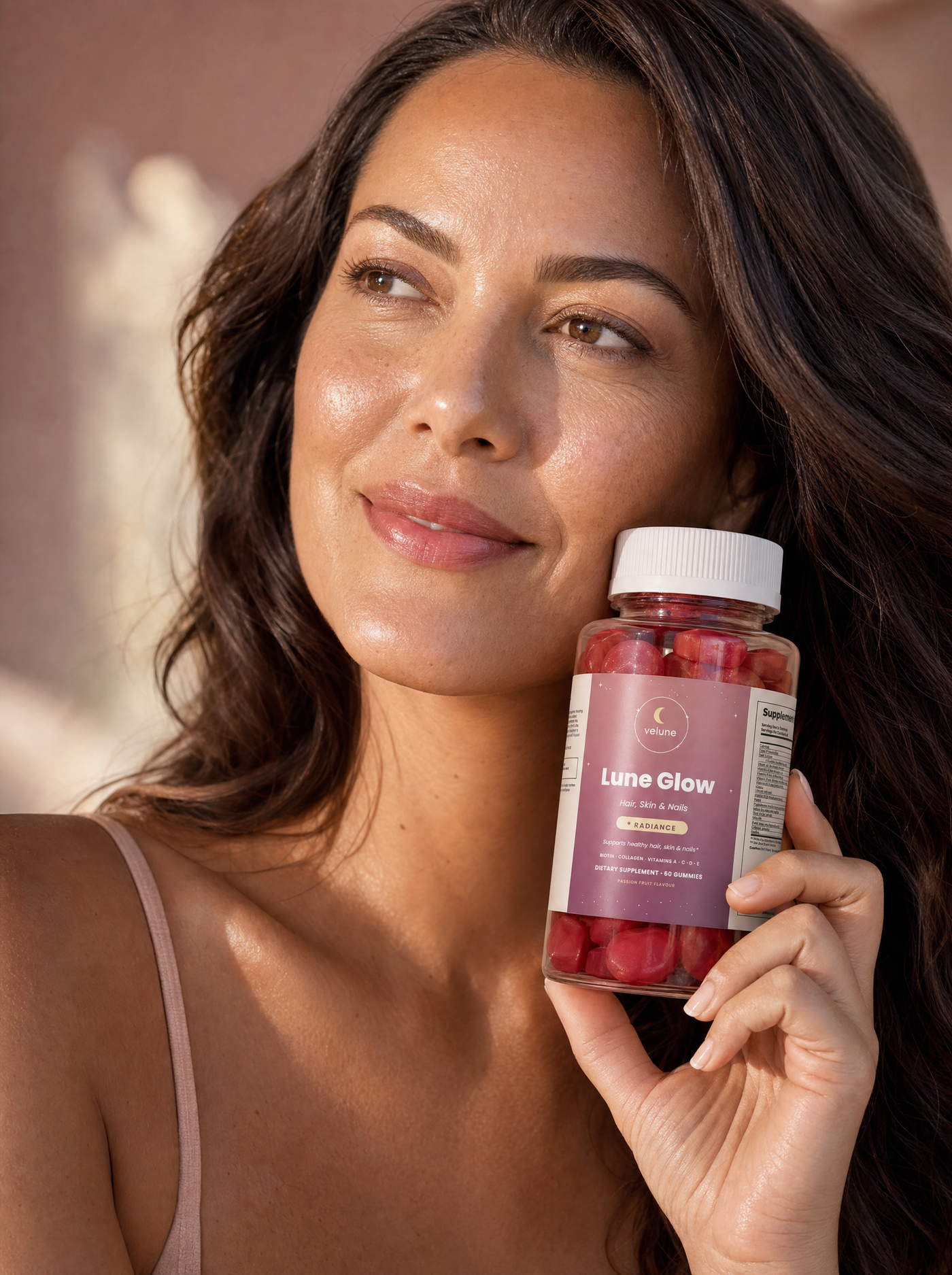 Lune Glow hair & nails supplement by Velune – lifestyle photo