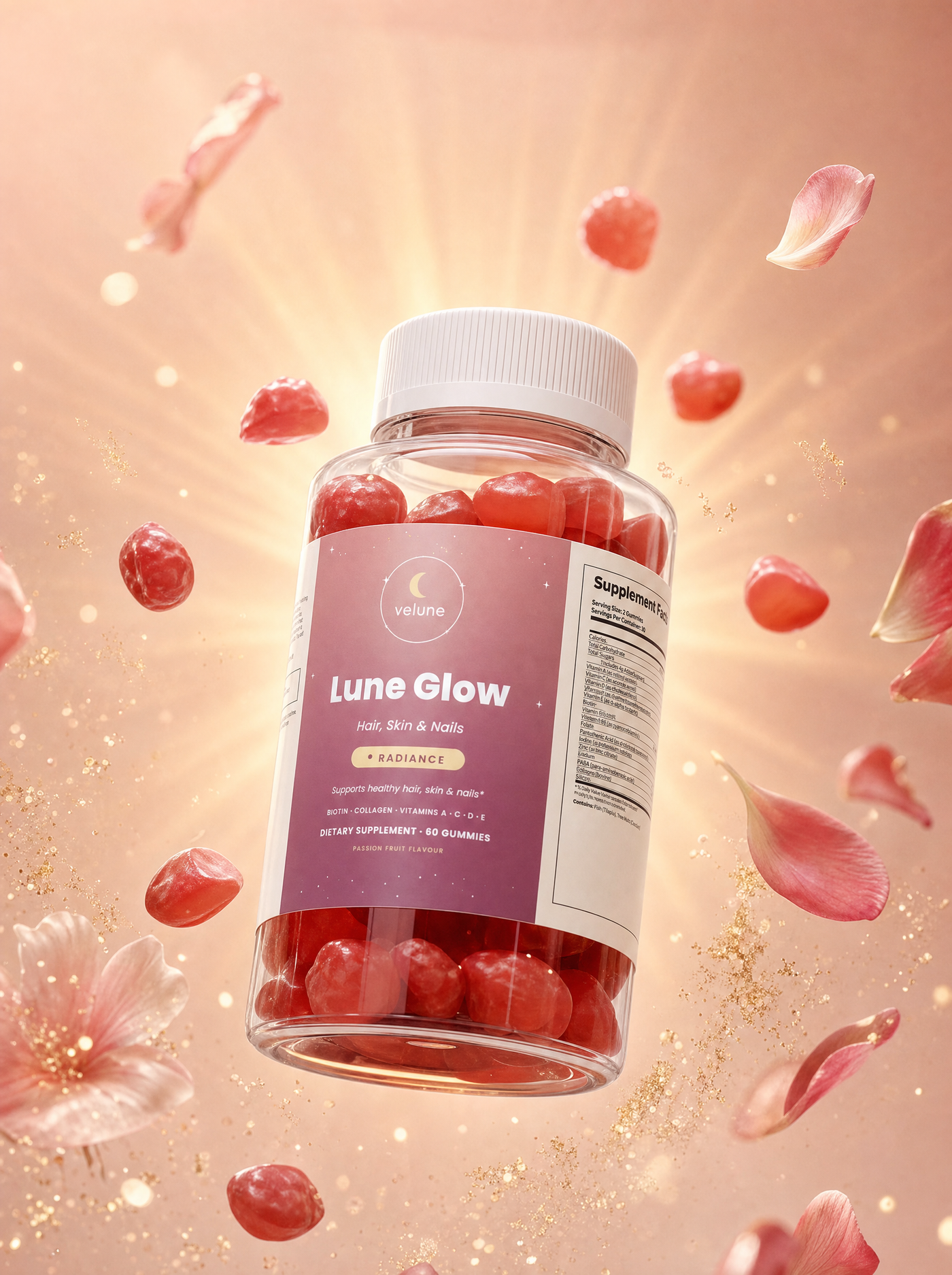 Lune Glow skin vitamins gummy by Velune – product gallery photo
