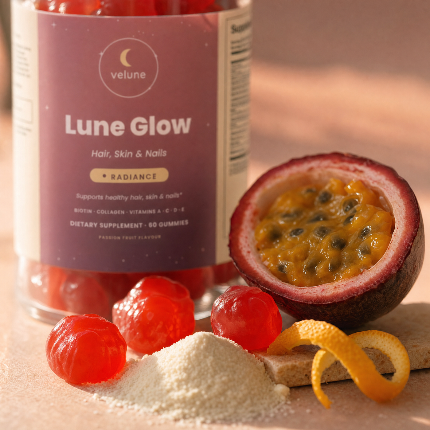Lune Glow collagen gummies by Velune – product gallery photo