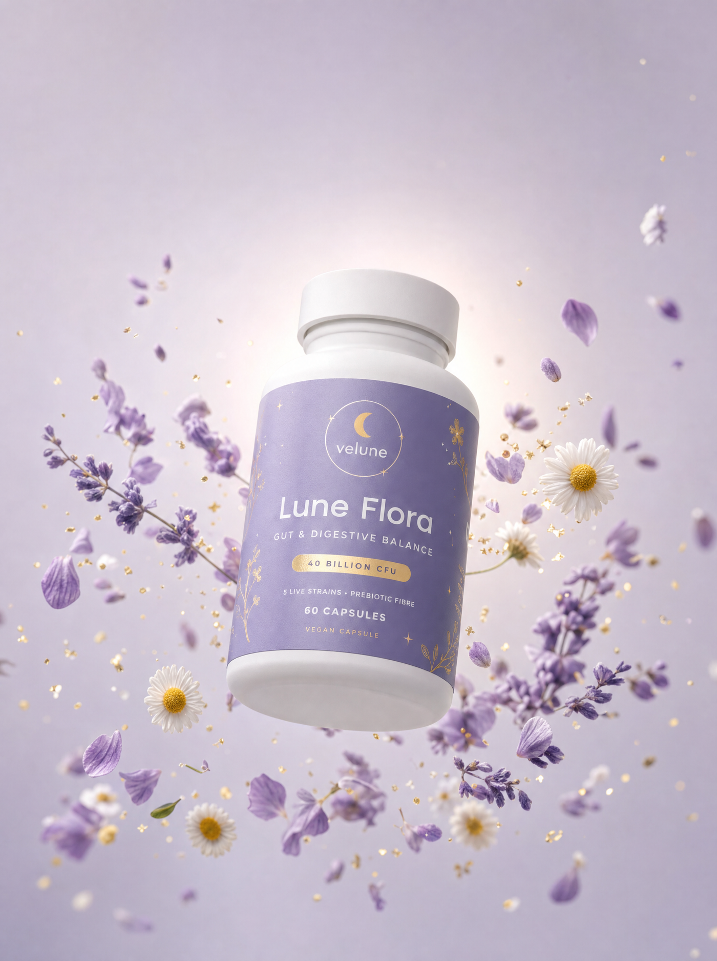 Lune Flora by Velune – bottle on vanity lifestyle photo